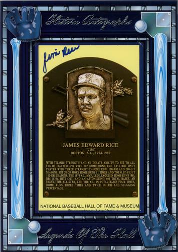 2012 Historic Autographs Legends of the Hall #NNO Jim Rice Front