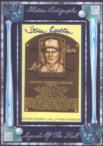 2012 Historic Autographs Legends of the Hall #NNO Steve Carlton Front
