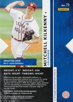 2018 Panini Elite Extra Edition - Autographs Status Die Cut Red #75 Mitchell Kilkenny Back