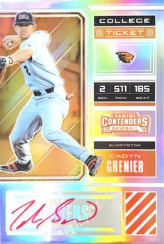 2018 Panini Elite Extra Edition - College Tickets Signatures Holo #CG Cadyn Grenier Front