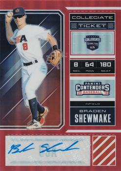 2018 Panini Elite Extra Edition - USA Collegiate Tickets Signatures Red #USA-BS Braden Shewmake Front