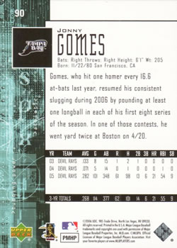2006 SPx #90 Jonny Gomes Back