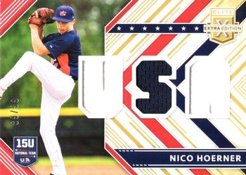 2018 Panini Elite Extra Edition - USA Material Gold #USAM-NH Nico Hoerner Front