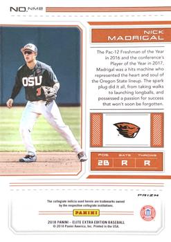 2018 Panini Elite Extra Edition - College Tickets Holo #NM2 Nick Madrigal Back