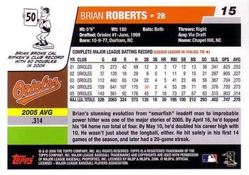 2006 Topps #15 Brian Roberts Back