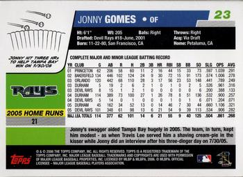 2006 Topps #23 Jonny Gomes Back
