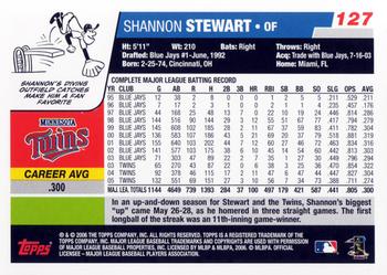 2006 Topps #127 Shannon Stewart Back