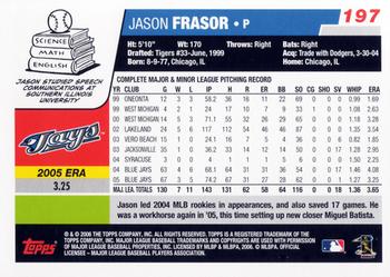 2006 Topps #197 Jason Frasor Back