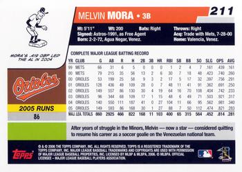 2006 Topps #211 Melvin Mora Back