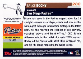 2006 Topps #288 Bruce Bochy Back