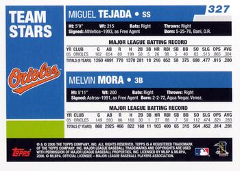 2006 Topps #327 Miguel Tejada / Melvin Mora Back