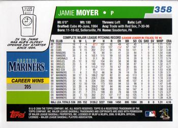 2006 Topps #358 Jamie Moyer Back