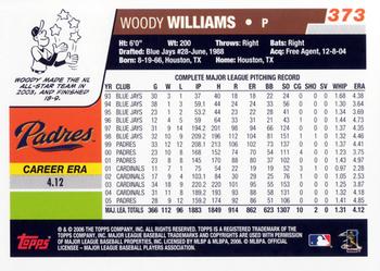 2006 Topps #373 Woody Williams Back