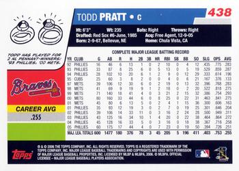 2006 Topps #438 Todd Pratt Back