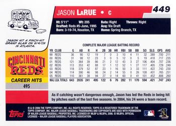 2006 Topps #449 Jason LaRue Back