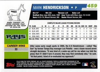 2006 Topps #459 Mark Hendrickson Back