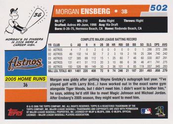 2006 Topps #502 Morgan Ensberg Back