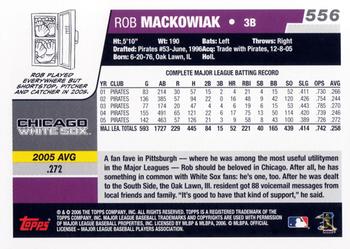 2006 Topps #556 Rob Mackowiak Back