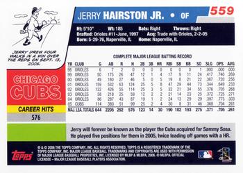2006 Topps #559 Jerry Hairston Jr. Back