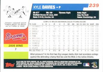 2006 Topps #239 Kyle Davies Back