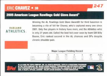 2006 Topps #247 Eric Chavez Back