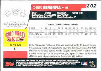 2006 Topps #302 Chris Denorfia Back