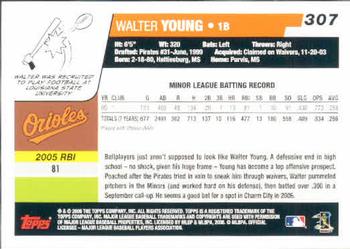 2006 Topps #307 Walter Young Back