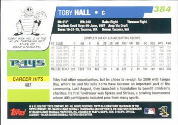 2006 Topps #384 Toby Hall Back