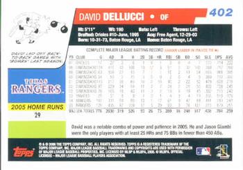 2006 Topps #402 David Dellucci Back