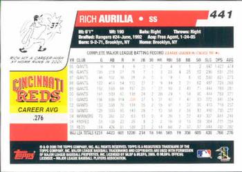 2006 Topps #441 Rich Aurilia Back