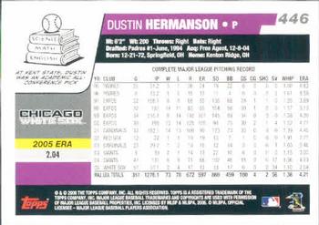 2006 Topps #446 Dustin Hermanson Back