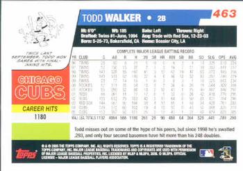 2006 Topps #463 Todd Walker Back