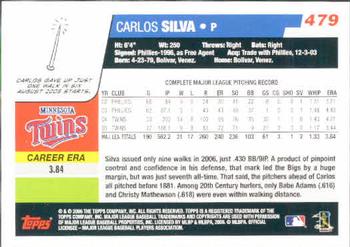2006 Topps #479 Carlos Silva Back
