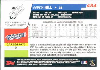 2006 Topps #484 Aaron Hill Back
