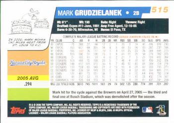 2006 Topps #515 Mark Grudzielanek Back