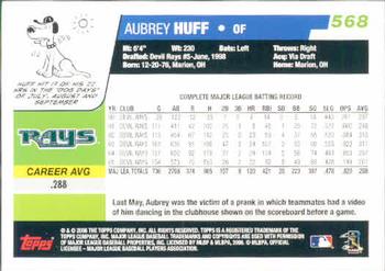 2006 Topps #568 Aubrey Huff Back