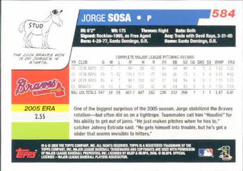 2006 Topps #584 Jorge Sosa Back