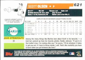 2006 Topps #621 Scott Olsen Back