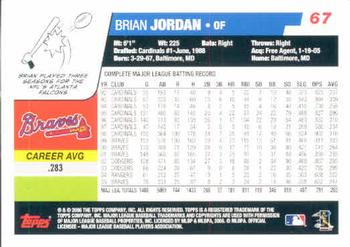 2006 Topps #67 Brian Jordan Back