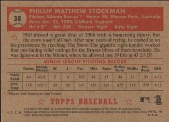 2006 Topps '52 Rookies #38 Phil Stockman Back