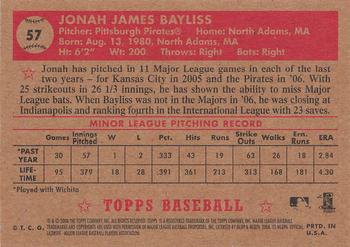 2006 Topps '52 Rookies #57 Jonah Bayliss Back