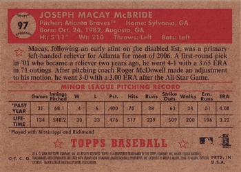 2006 Topps '52 Rookies #97 Macay McBride Back