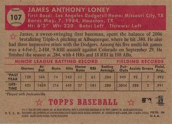 2006 Topps '52 Rookies #107 James Loney Back