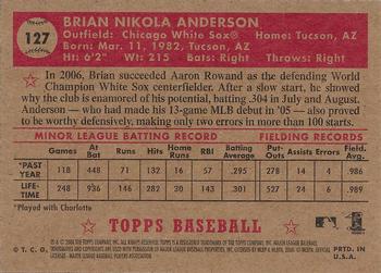 2006 Topps '52 Rookies #127 Brian Anderson Back