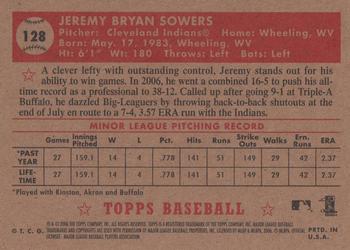 2006 Topps '52 Rookies #128 Jeremy Sowers Back