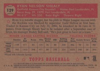 2006 Topps '52 Rookies #129 Ryan Shealy Back