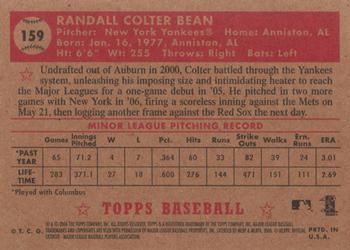 2006 Topps '52 Rookies #159 Colter Bean Back