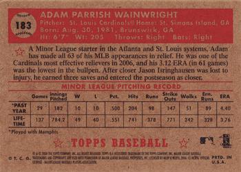 2006 Topps '52 Rookies #183 Adam Wainwright Back