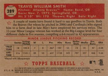 2006 Topps '52 Rookies #289 Travis Smith Back