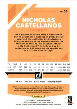 2019 Donruss #58 Nicholas Castellanos Back